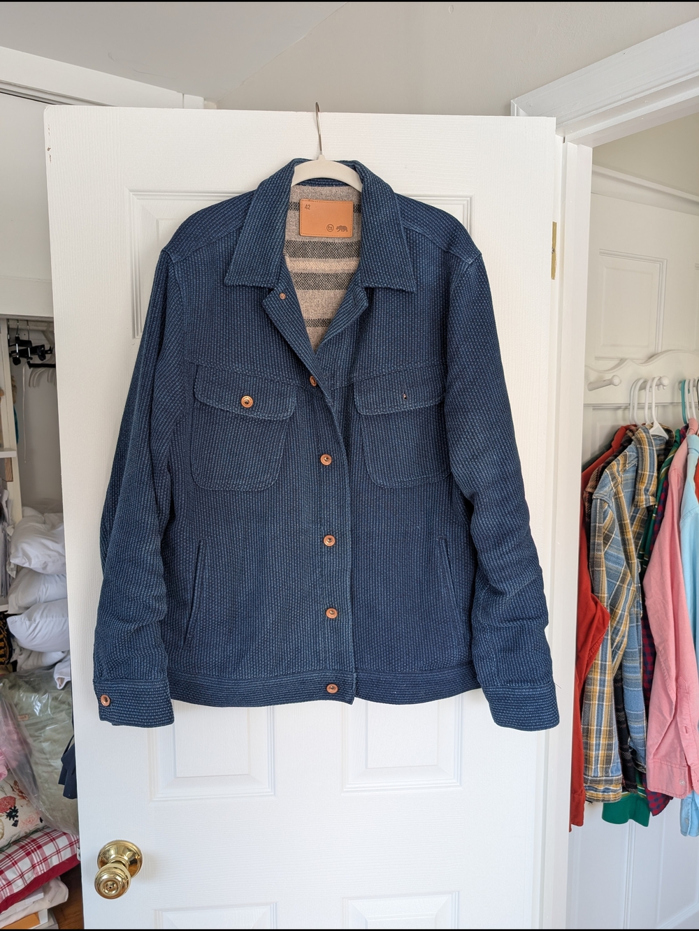 Taylor Stitch Indigo Textured Military Field Jacket